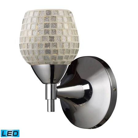 Elk Lighting Celina 1-Lght Wall Lmp in Chrome with Slvr Glass - Includes LED Bulb 10150/1PC-SLV-LED